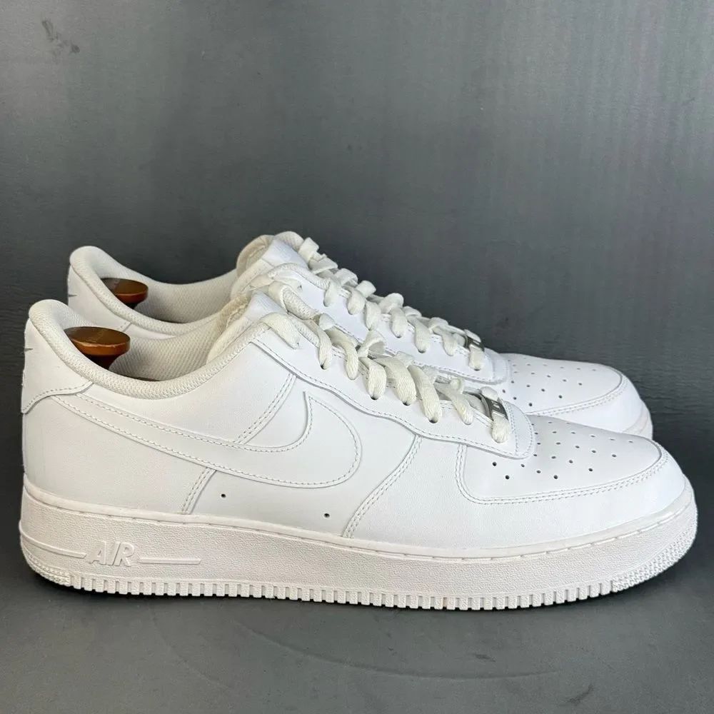 Nike Air Force 1 '07 Low "Triple White" athletic sneaker shoes men's size 13
